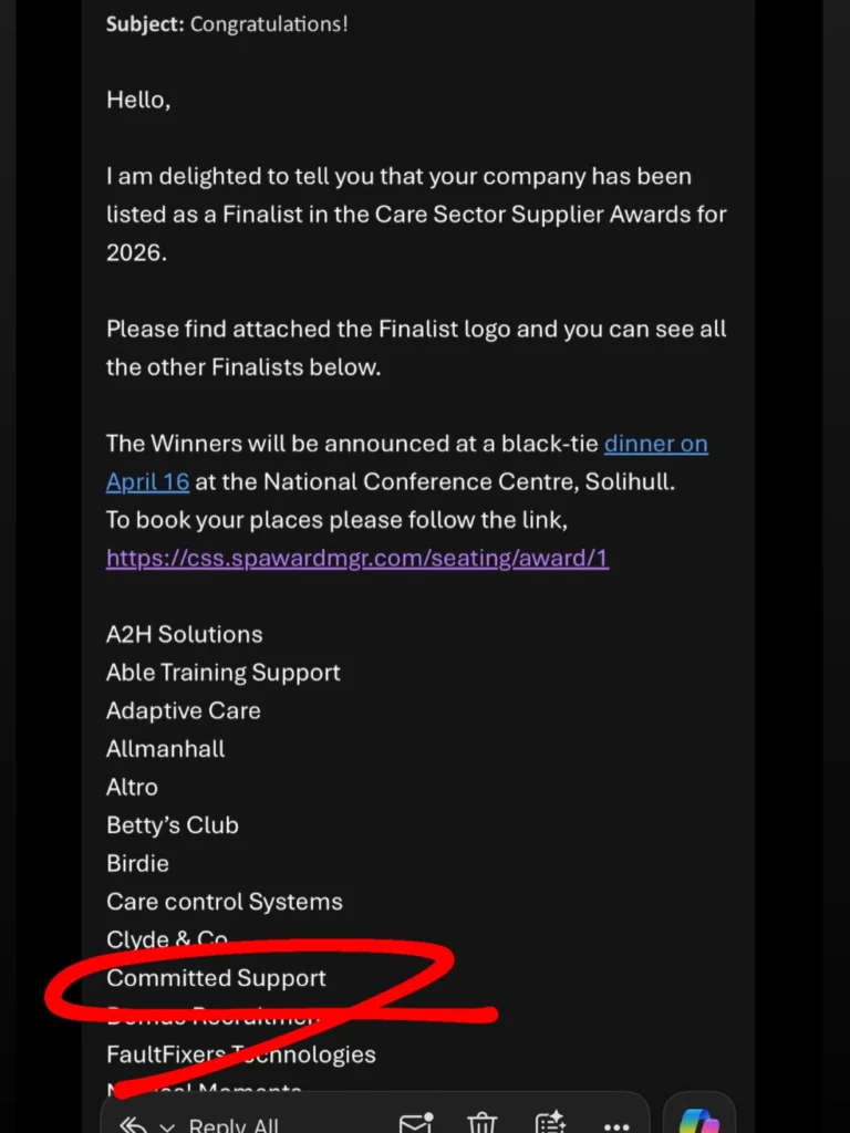 Instagram post from committedsupport. This post is in position 1.